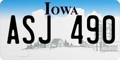 IA license plate ASJ490