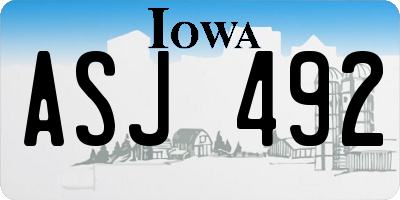IA license plate ASJ492