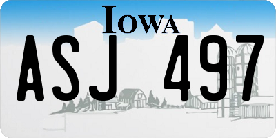 IA license plate ASJ497