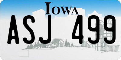 IA license plate ASJ499
