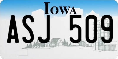 IA license plate ASJ509