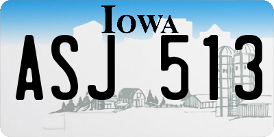 IA license plate ASJ513