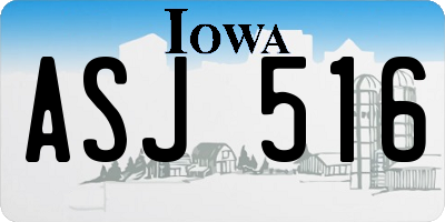 IA license plate ASJ516