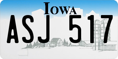 IA license plate ASJ517