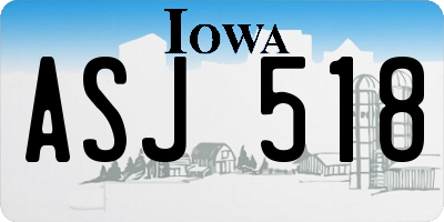 IA license plate ASJ518