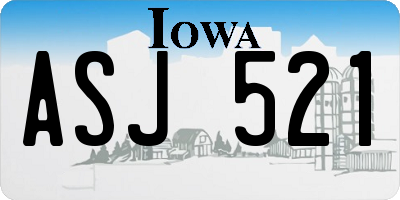 IA license plate ASJ521