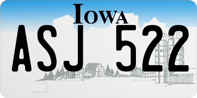 IA license plate ASJ522