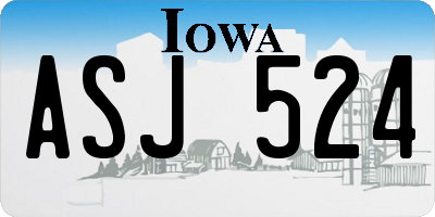 IA license plate ASJ524