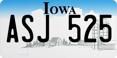 IA license plate ASJ525