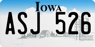 IA license plate ASJ526