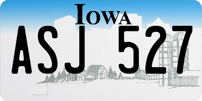 IA license plate ASJ527