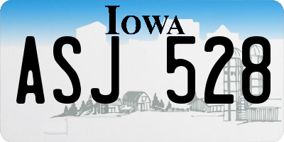 IA license plate ASJ528