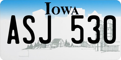 IA license plate ASJ530