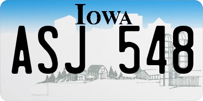 IA license plate ASJ548