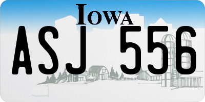 IA license plate ASJ556