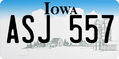 IA license plate ASJ557