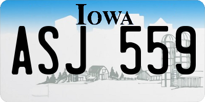 IA license plate ASJ559