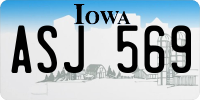 IA license plate ASJ569