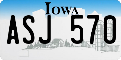 IA license plate ASJ570