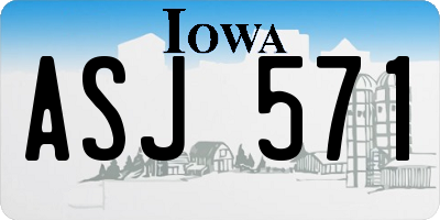 IA license plate ASJ571