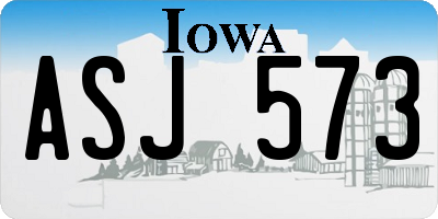 IA license plate ASJ573