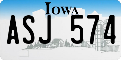 IA license plate ASJ574