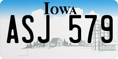 IA license plate ASJ579