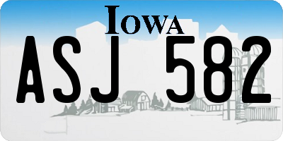 IA license plate ASJ582