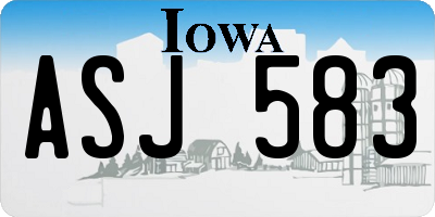 IA license plate ASJ583