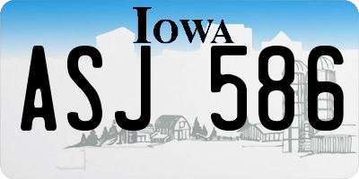 IA license plate ASJ586