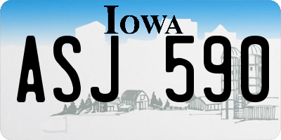 IA license plate ASJ590