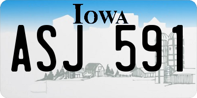 IA license plate ASJ591