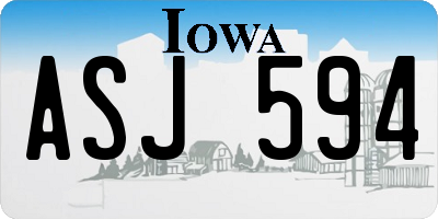 IA license plate ASJ594