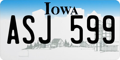 IA license plate ASJ599