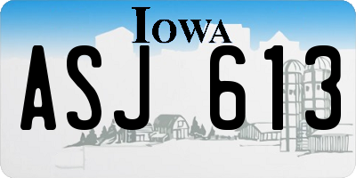 IA license plate ASJ613