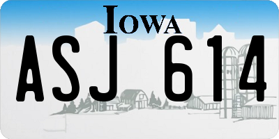 IA license plate ASJ614