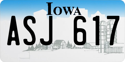 IA license plate ASJ617