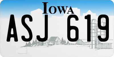 IA license plate ASJ619