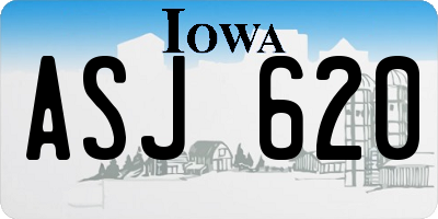 IA license plate ASJ620