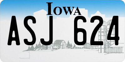 IA license plate ASJ624