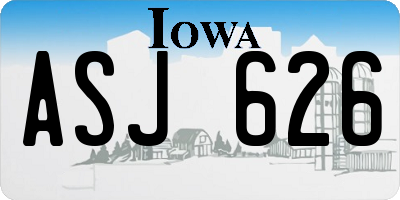 IA license plate ASJ626