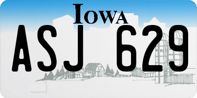 IA license plate ASJ629