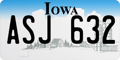 IA license plate ASJ632