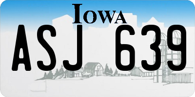 IA license plate ASJ639