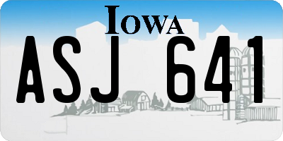 IA license plate ASJ641