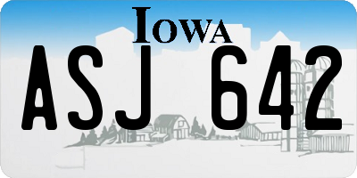 IA license plate ASJ642