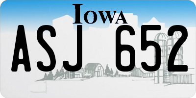 IA license plate ASJ652