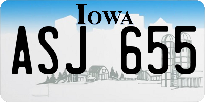 IA license plate ASJ655
