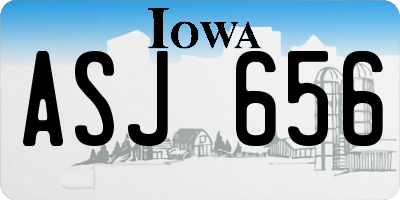 IA license plate ASJ656