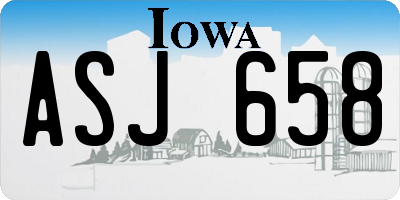 IA license plate ASJ658